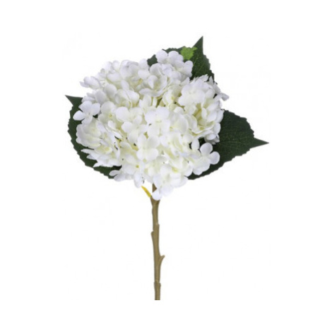Umělá květina Hortenzie 50 cm, bílá Asko
