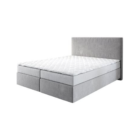 Delife Boxspring Dream-Well s matrací a topperem šedá 160 × 200 cm mikrovlákno