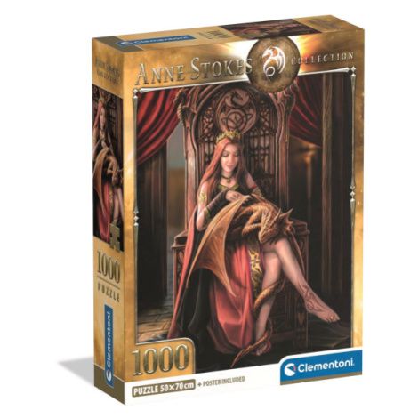 Clementoni - Puzzle 1000 Anne Stokes Přátelé navždy - 33CP39959