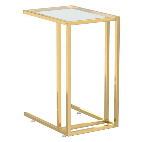 vidaXL Stolek na notebook průhledný 50 x 35 x 65 cm tvrzené sklo