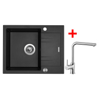 Sinks LINEA 600 XC Metalblack + Elka LINEA 600 XC Metalblack + Elka