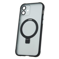 Silikonové TPU pouzdro Mag Ring pro Apple iPhone 12, černá