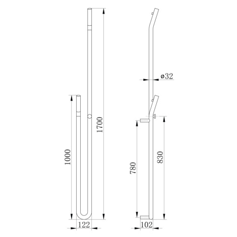 Sapho DUOPASSO 122 x 1700 mm ER830