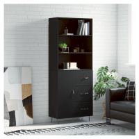 vidaXL Skříň highboard černá 69,5 x 34 x 180 cm kompozitní dřevo