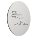 Chameleon Designová bílá tabule, lakovaný ocelový plech - kruh, Ø 980 mm, stříbrná metalíza