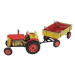 Kovap Traktor a valník (plastová kola) varianta červený