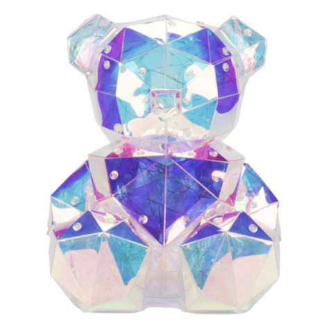 Medvídárek Svítící LED medvídek s růžovým srdcem 25 cm