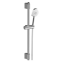 MEREO Sprchová souprava, třípolohová sprcha, posuvný držák, šedostříbrná hadice CB930B