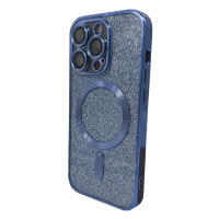 Silikonové TPU pouzdro Mag Glitter Chrome pro iPhone 15 Pro, modrá