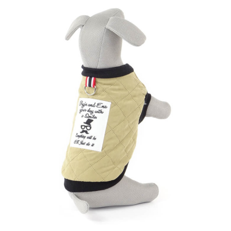Vsepropejska Ara béžová prošitá bunda pro psa Barva: Béžová, Délka zad (cm): 44, Obvod hrudníku: