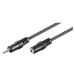 PremiumCord Kabel prodlužovací Jack 2.5mm- Jack 2.5mm M/F 2m - 2.5mm stereo male <=> 2.5mm stere