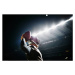 Fotografie Quarterback preparing to throw pass at night, Thomas Barwick, 40x26.7 cm