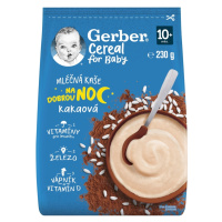 GERBER Cereal mléčná kaše kakaová na dobrou noc 10m+ 230 g