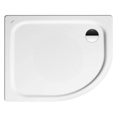 Kaldewei Advantage - Čtvrtkruhová asymetrická sprchová vanička Zirkon 605-1, 100x80 cm, bílá - s
