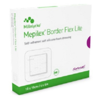 MEPILEX BORDER FLEX LITE samolepící pěnové krytí 10X10 CM, 5 KS