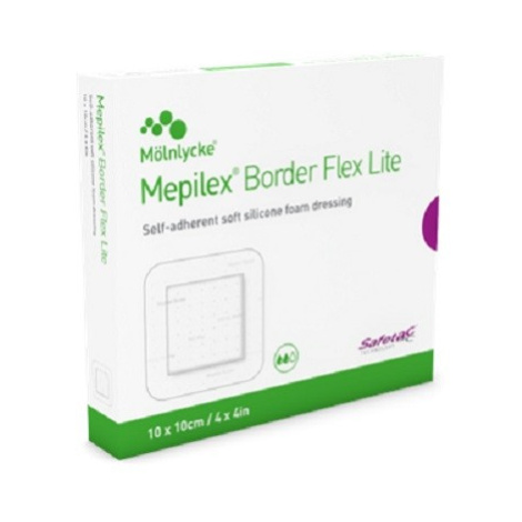 MEPILEX BORDER FLEX LITE samolepící pěnové krytí 10X10 CM, 5 KS
