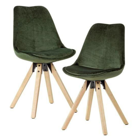 Sada jídelních židlí Zelená Möbelix