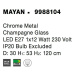 NOVA LUCE závěsné svítidlo MAYAN chromovaný kov šampaň sklo E27 1x12W 230V IP20 bez žárovky 9988