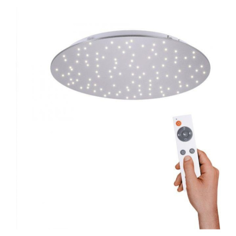LD 14673-55 SPARKLE LED stropní svítidlo kruhové v barvě oceli s nastavitelou barvou světla a fu