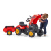 FALK Šlapací traktor 2046AB X-Tractor s přívěsem a otevírací kapotou - červený