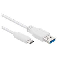 PremiumCord kabel USB-C - USB 3.0 A (USB 3.1 generation 2, 3A, 10Gbit/s), 3m, bílá - ku31ck3w