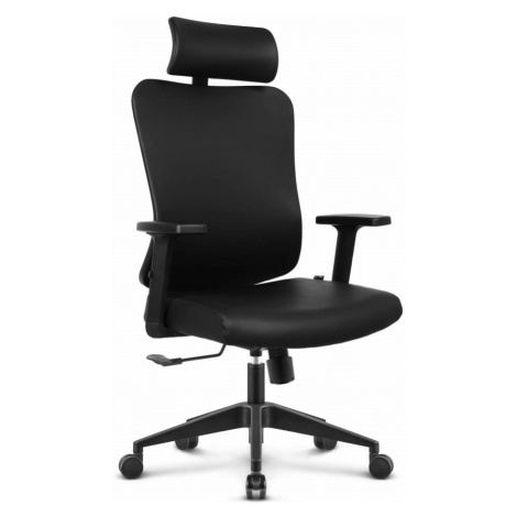 Ergonomická kancelářská židle HC-1041 - černá, s nastavitelnou opěrkou hlavy a bederní opěrkou