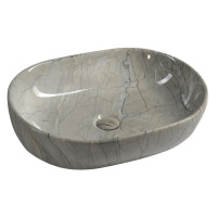Sapho DALMA keramické umyvadlo na desku, 59x42 cm, grigio