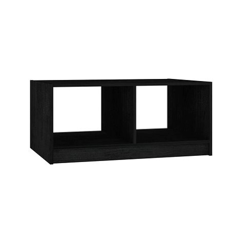 SHUMEE Konferenční stolek černý 75 × 50 × 33,5 cm masivní borové dřevo, 809910