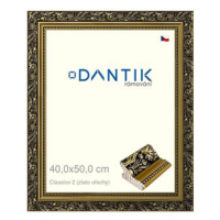 DANTIK rámeček 40 × 50, Claico 2 zlato ořechy plexi čiré