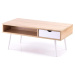 Konferenční stolek s deskou v dubovém dekoru v přírodní barvě 50x100 cm Mexo – Homede