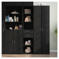 vidaXL Skříň highboard černá 40 x 42,5 x 185 cm kompozitní dřevo