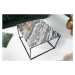 Estila Art-deco designový konferenční stolek Elements Gris z leštěného mramoru 50cm