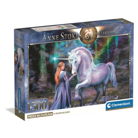 Clementoni - Puzzle 1500 Anne Stokes Modrý zvonkový les - 33CP31735