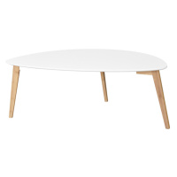 Konferenční stolek OLTEN 1 přírodní/bílá