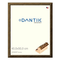 DANTIK rámeček 40 × 50, HONEST malý vysoký bronz sklo čiré