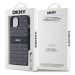 Zadní kryt DKNY PU Leather Repeat Pattern Tonal Stripe pro Apple iPhone 14, černá