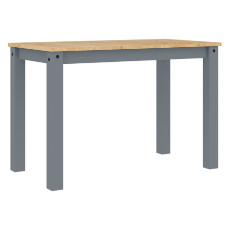 vidaXL Jídelní stůl Panama šedý 117 x 60 x 75 cm masivní borové dřevo