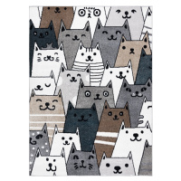 Dywany Łuszczów Dětský kusový koberec Fun Gatti Cats multi - 280x370 cm