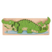 Bigjigs Toys Vkládací puzzle krokodýl s čísly CROCODILE zelený