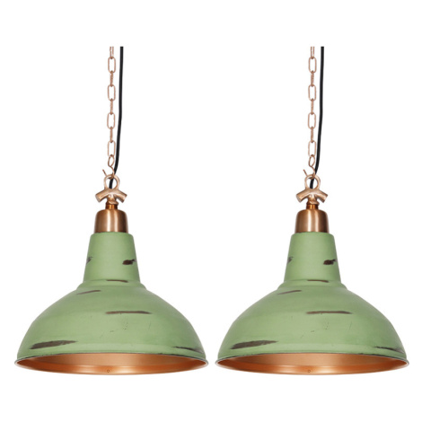 Sada 2 vintage závěsných lamp měď - Goliath large QAZQA