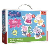 Trefl Baby puzzle Prasátko Peppa 4v1 (3,4,5,6 dílků)