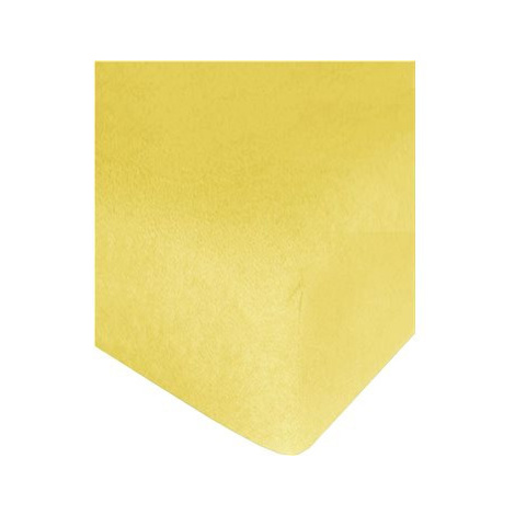 4sleep froté prostěradlo s gumičkou, 70 × 140 - 6 žlutá