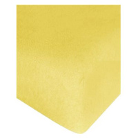 4sleep froté prostěradlo s gumičkou, 70 × 140 - 6 žlutá