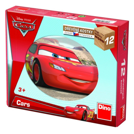 Dřevěné kostky Cars ve světě – 12 kostek DINO