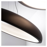 Stilnovo Závěsné svítidlo Stilnovo Reflexio LED, Ø46 cm, hnědá barva