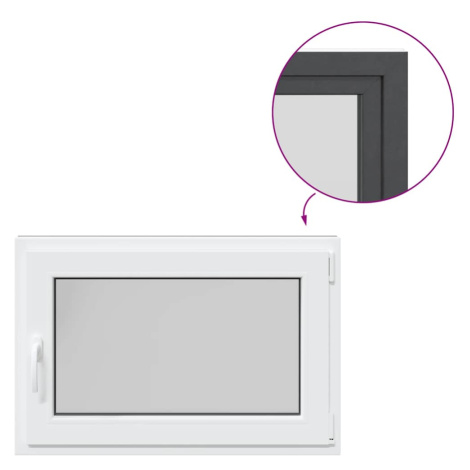 vidaXL Okno do sklepa "RISOR" 90x60 cm otevíravě-sklopné DIN pravé antracitové