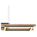 Globo LED závěsné světlo Illa v dřevěném designu