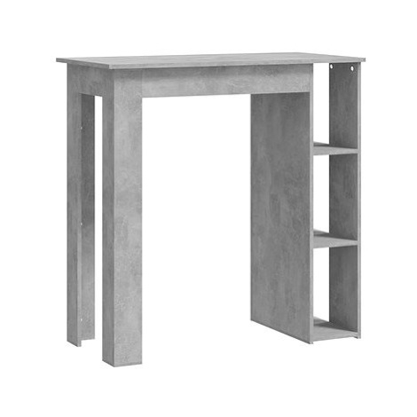 Barový stůl s regálem betonově šedý 102 × 50 × 103,5 cm, 809462 SHUMEE