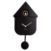 Černé nástěnné kyvadlové hodiny Karlsson Modern Cuckoo, 21,5 x 41,5 cm