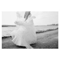 Fotografie Caucasian beautiful bride on wedding day., manifeesto, (40 x 26.7 cm)